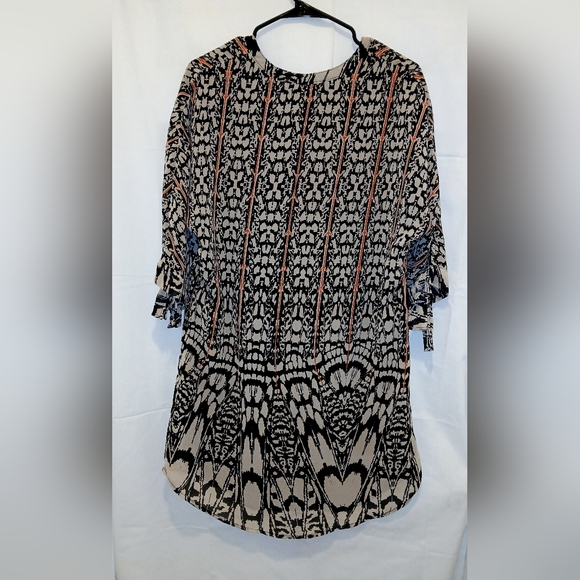 Umgee Black and Cream Patterned Mini Dress - Picture 2 of 5